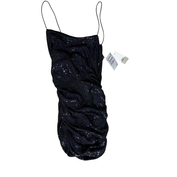 BP. Black Sequin Ruched Strapless Mini Dress – Size XS (NWT) - Picture 1 of 6
